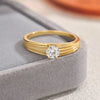 925 Sterling Silver Moissanite Ring Gold