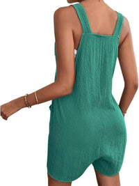 Full Size Knot Strap Romper with Pockets Plus Size - Store 42