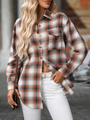 Oversized Plaid Button-Up Shirt