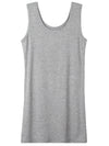 Scoop Neck Mini Dress Gray Tankini One Size