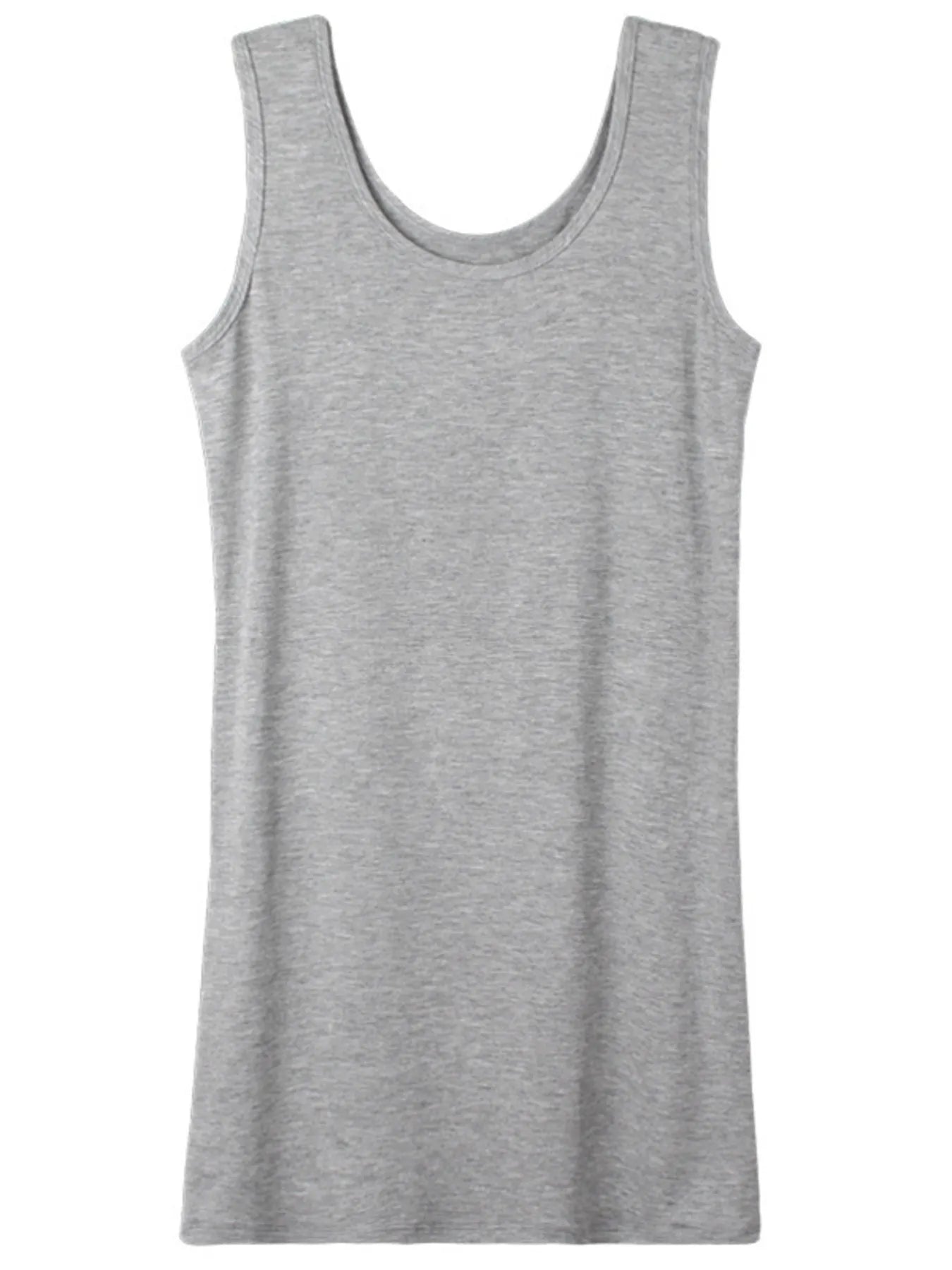 Scoop Neck Mini Dress Gray Tankini One Size