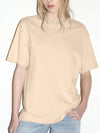 Plus Size Oversized Round Neck Short Sleeve T-Shirt Tan