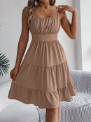 Smocked Back Tiered Cami Dress