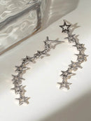 18K Gold-Plated Stainless Steel Cutout Star Earrings - Stylish, Durable, and Lightweight - Store 42