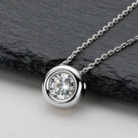 1 Carat Moissanite Necklace in 925 Sterling Silver - Stunning D Color & VVS1 Clarity - Store 42