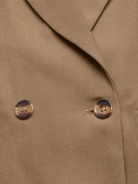Lapel Collar Leopard Cuff Long Sleeve Blazer