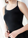 Scoop Neck Cami Top Cross-black One Size