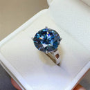10 Carat Moissanite Ring in 925 Sterling Silver with Certificate - Elegant Luxury Jewelry - Store 42