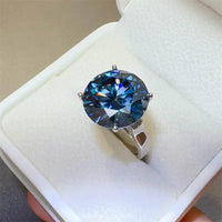 10 Carat Moissanite Ring in 925 Sterling Silver with Certificate - Elegant Luxury Jewelry - Store 42