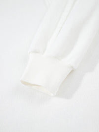 Exposed Seam Chest Pocket Knit Pullover Sweatshirt
