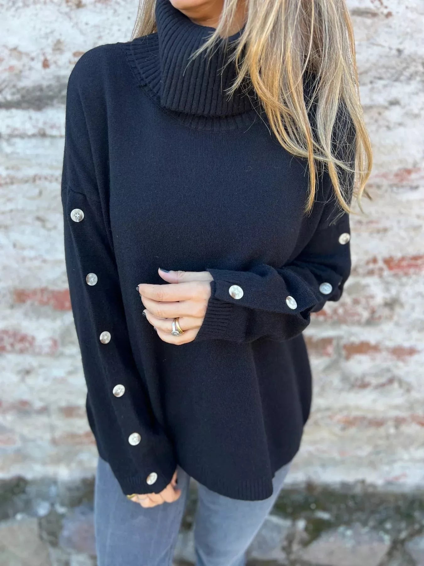 Full Size Turtleneck Long Sleeve Sweater Plus Size