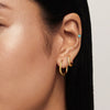 3-Piece 18K Gold-Plated Earrings Gold One Size