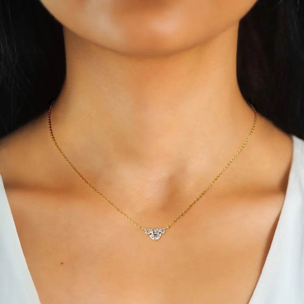 1.2 Carat Moissanite Necklace in 925 Sterling Silver | D Color VVS1 Clarity, Elegant Design
