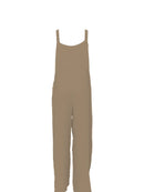 Full Size Casual Wide Leg Textured Overalls Plus Size