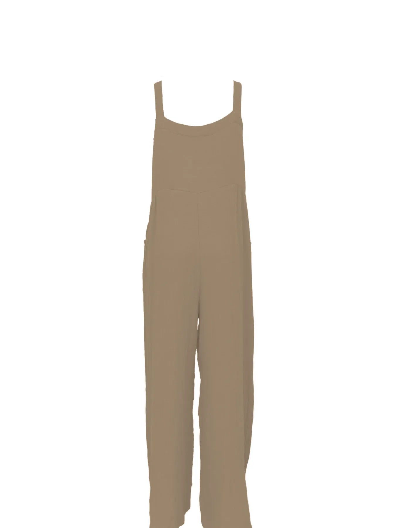 Full Size Casual Wide Leg Textured Overalls Plus Size