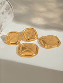 Elegant 18K Gold-Plated Stainless Steel Square Earrings - Stylish and Durable Design - Store 42