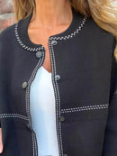 Full Size Button Up Long Sleeve Cardigan Plus Size - Store 42
