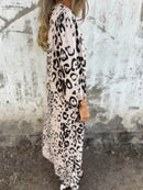 Full Size Printed V-Neck Dress with Pockets Plus Size - Store 42