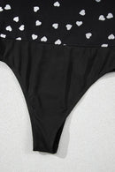 Heart Square Neck Long Sleeve Bodysuit - Store 42