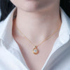 2 Carat Moissanite 925 Sterling Silver Pendant Necklace Gold One Size