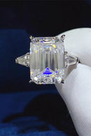 10 Carat Moissanite Ring in 925 Sterling Silver with Certificate - Elegant and Durable Design - Store 42