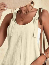 Full Size Knot Strap Romper with Pockets Plus Size - Store 42