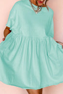 Round Neck Half Sleeve Mini Tee Dress