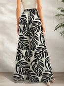 Printed Wide Leg Pants