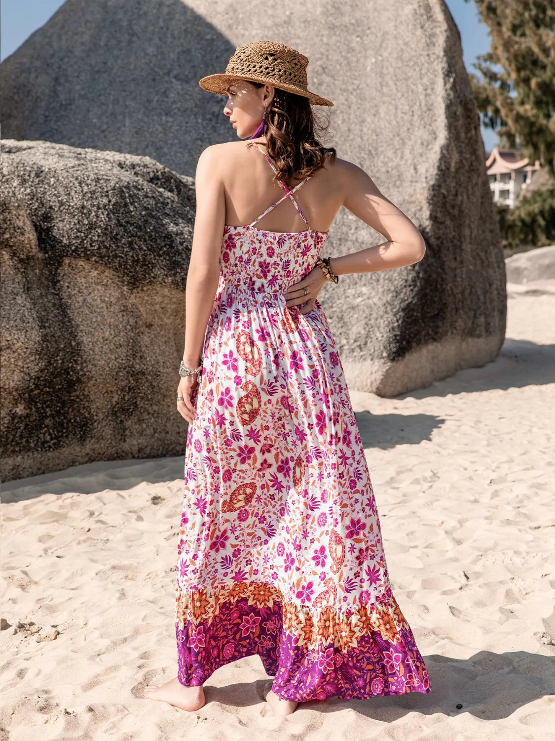 Printed Scoop Neck Cami Dress