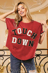 BiBi Touchdown Letter Loose Fit Vintage Washed Top - Store 42