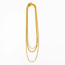 18K Gold-Plated Titanium Steel Three-Layered Necklace