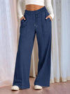 Full Size Drawstring Relaxed Fit Wide Leg Pants Plus Size - Store 42
