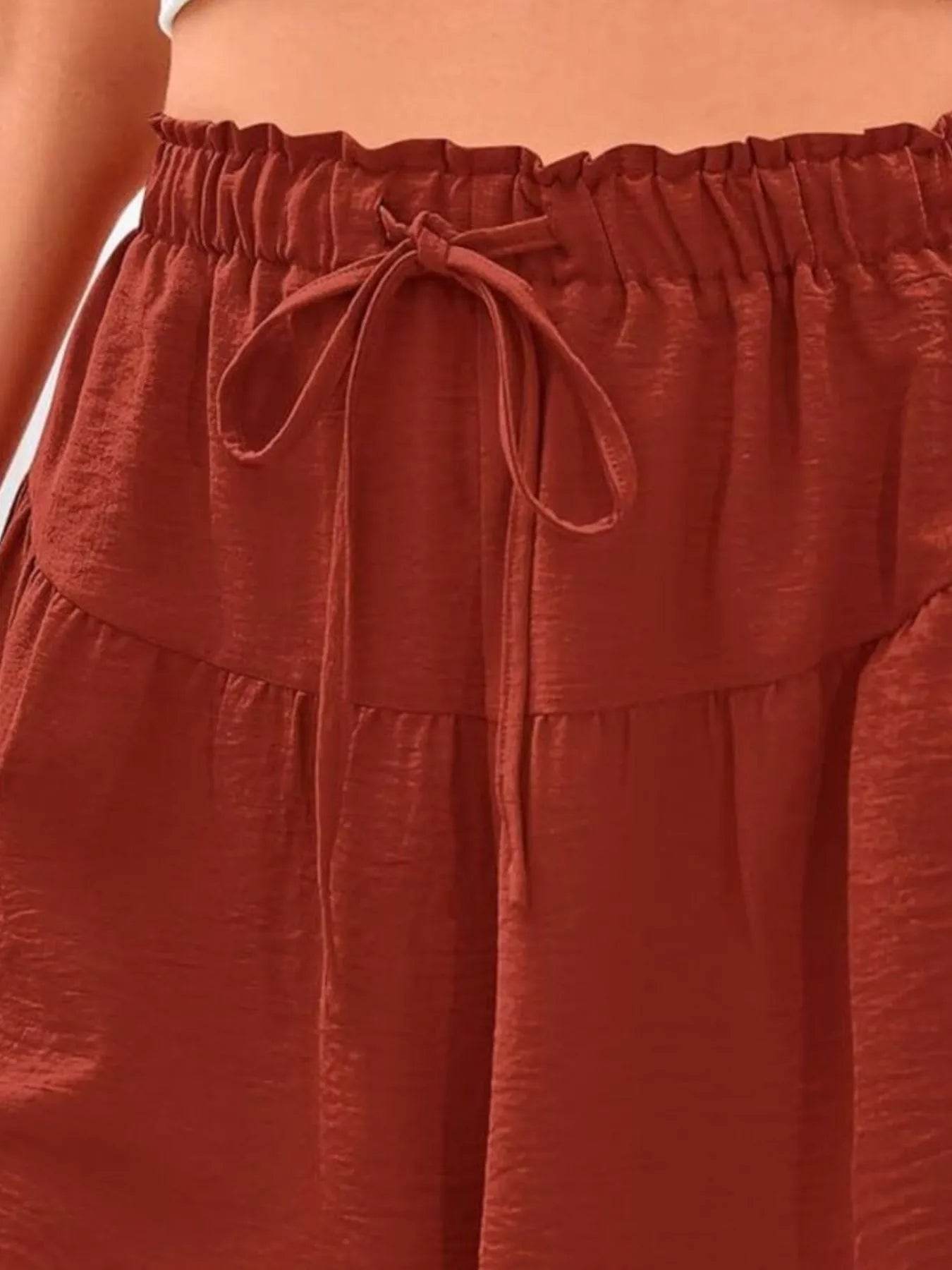 Full Size Casual Drawstring High Waist Relaxed Shorts Plus Size - Store 42