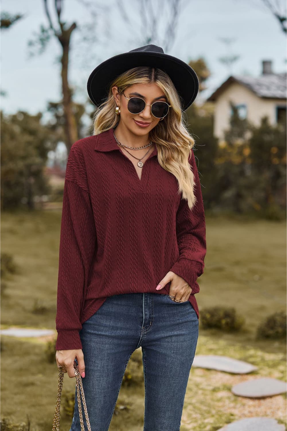 Burgundy / S