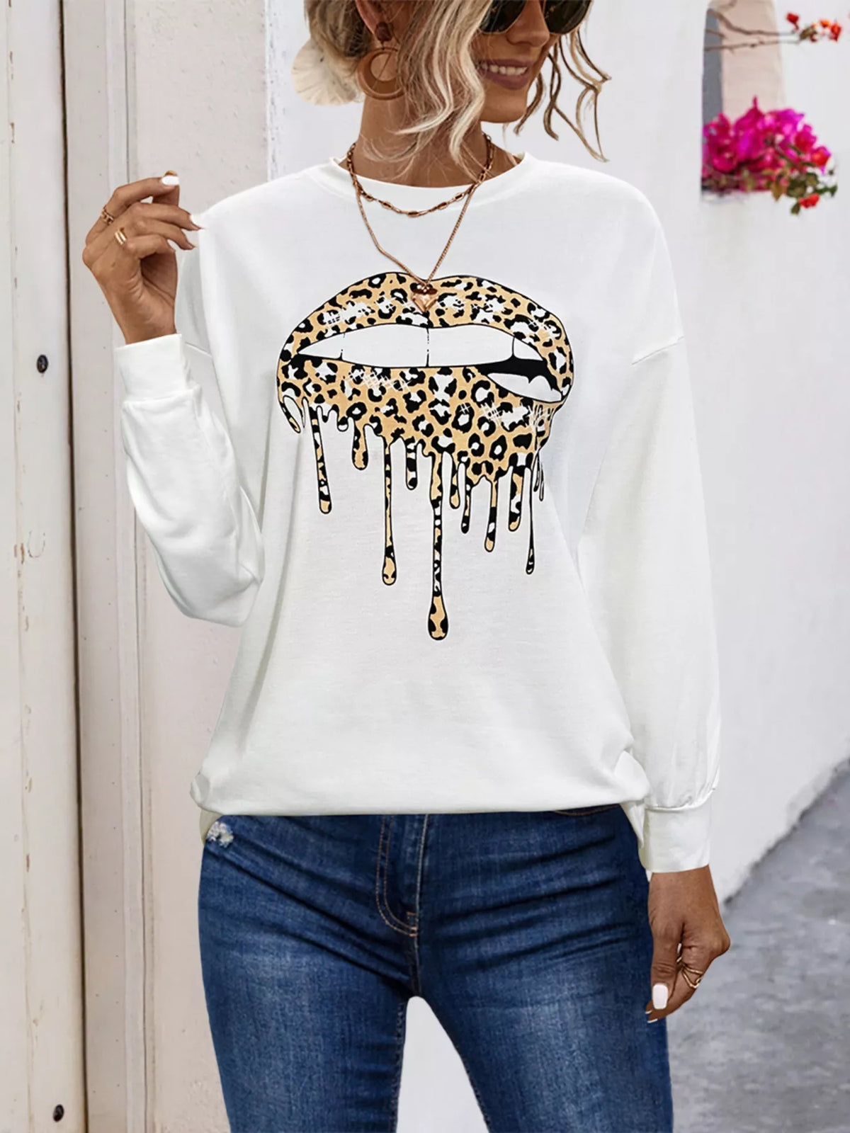 White/Leopard / S