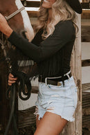 Fringed One-Shoulder Bodysuit - Store 42