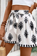 Tied Printed Shorts