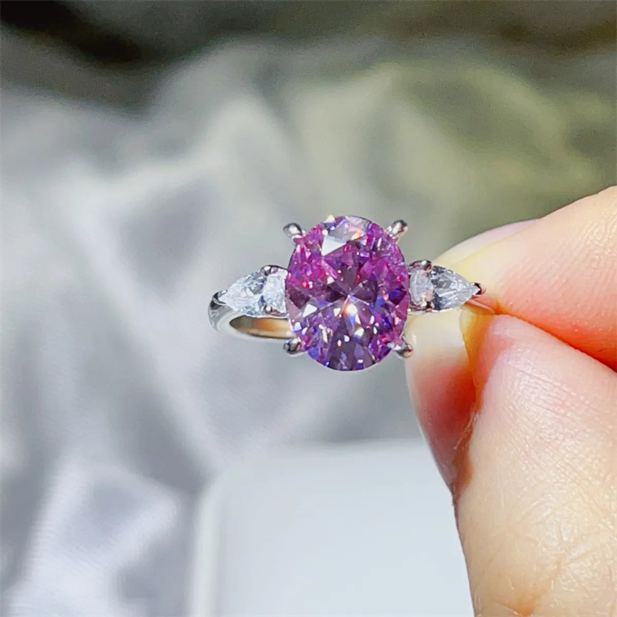 Elegant 3 Carat Moissanite Ring in 925 Sterling Silver with Certificate and Box
