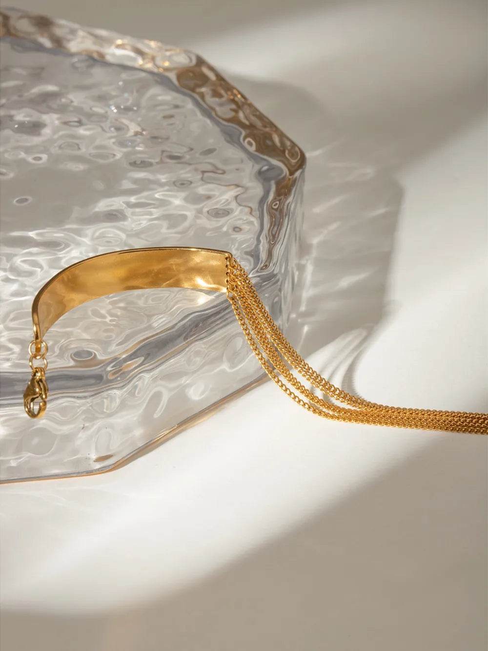 Elegant 18K Gold-Plated Stainless Steel Bracelet - Durable & Stylish Accessory - Store 42