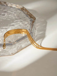 Elegant 18K Gold-Plated Stainless Steel Bracelet - Durable & Stylish Accessory - Store 42