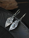 Alloy Rhinestone Leaf Shape Earrings Multi One Size
