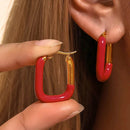18K Gold-Plated Stainless Steel Drip Oil Earrings - Stylish and Lightweight Fashion Jewelry - Store 42