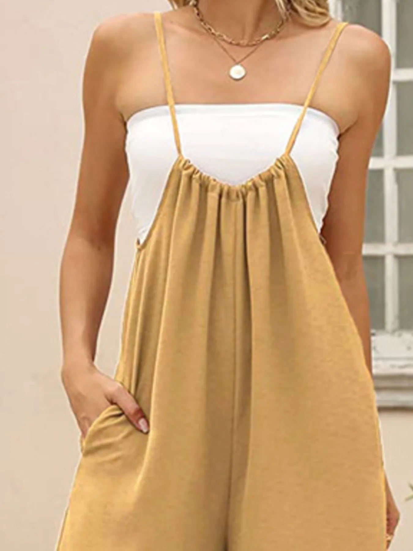 Casual Wide Leg Overalls