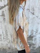 Full Size Collared Neck Short Sleeve Shirt Plus Size - Store 42