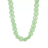Colorful Resin Heart Necklace Light Green One Size
