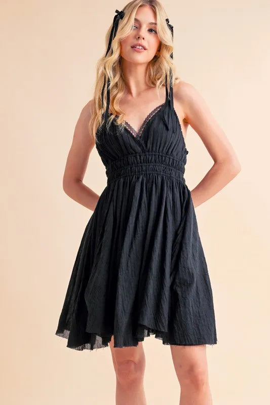 Aemi+Co Lace Detail Mini Cami Dress - Lightweight, Feminine, and Perfect for Any Occasion