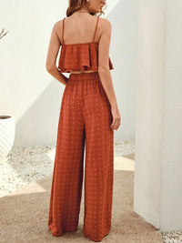 Swiss Dot Layered Cami and Pants Set