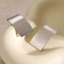 Elegant 18K Gold-Plated Stainless Steel Rectangle Earrings - Lightweight Design, 1.7 In Length - Store 42