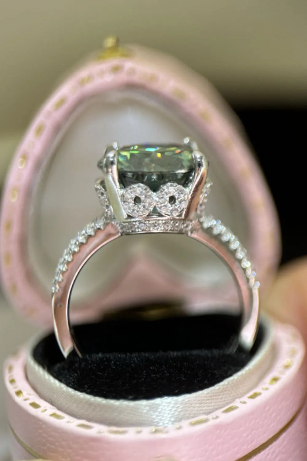5 Carat Moissanite Ring in 925 Sterling Silver with Box & Certificate - Elegant Jewelry