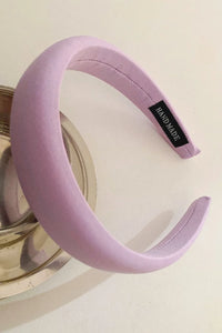 Solid Polyester Wide Headband Lilac One Size